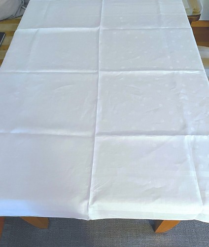 Weiße damast tischdecke 155 - weiße,