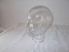 Glaskopf für Kopfhörer  Hut Mütze Cap Perücke Ständer Vintage Retro DEKO 27h