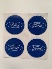 Ford Logo Silicon Emblem 4 stk. Aufkleber für Radkappen Nabendeckel Epoxidharz