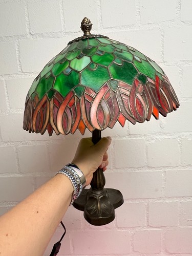 Grüne tiffany stil - tiffany, tischlampe