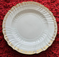KPM Berlin Teller kleiner Speiseteller Neuosier Dekor 15 weiss/gold Rokoko Ø24cm