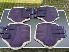 4er Gamaschen Set Eskadron Faux Fur Classic Sports H/W 2018 in plum, Größe L+XL