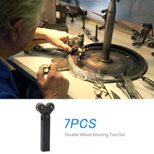 7 Stücke Stahl Dual Rad Rändel Werkzeug Set Mit 0 5Mm 1Mm 2Mm Rad Linear Pitch