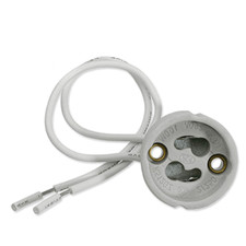 Fassung GU10 Keramik Kabel