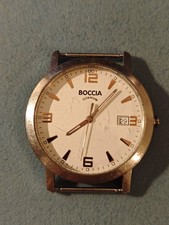 Original BOCCIA TITANIUM Quartz Armbanduhr 5 BAR  Neue Batterie | Ohne Armband