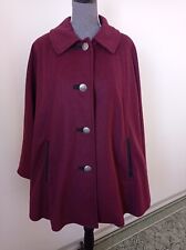 Mona Schurwolle/Polyamid Poncho-Jacke mit Knöpfe / Gr. 42/44