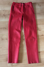 ARMA Damen Echtleder Nappa Hose rot Gr. 34 Neu und ungetragen