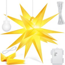 KESSER® Leuchtstern 3D LED Weihnachtsstern Adventsstern Timer für innen & außen
