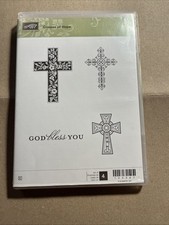 Stampin Up Stempelset " Crosses of Hope " Kommunion Taufe Trauer ,  Rarität !!