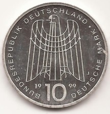 10 DM  50 Jahre SOS- KINDERDÖRFER,1999 J, HAMBURG, SILBER, stgl!