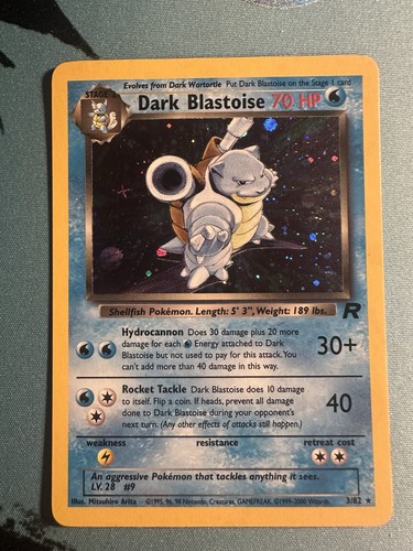 Pokemon dark blastoise 82 - blastoise, 3/82