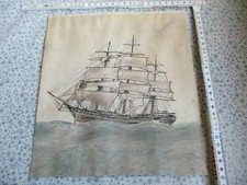 Gemälde Schiff Dreimaster ca