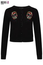 Sugar skull blumen - blumen, strickjacke