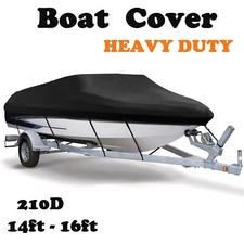 NEVERLAND Yachtplane für Spitzgatt-Boote 210D UV-Schutz für 4,3-4,9m Schwarz