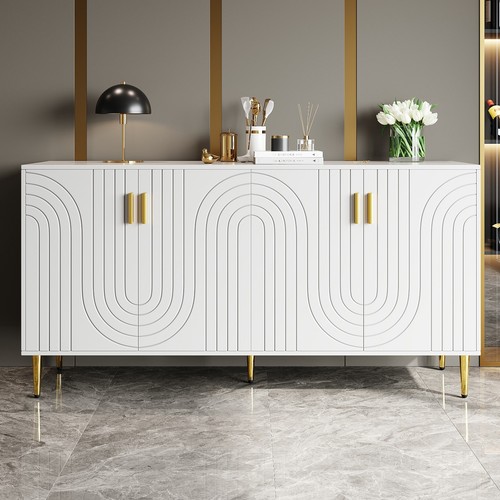 Weiß golden sideboard - weiß,