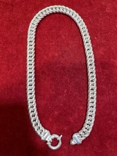 Panzerkette Silberkette 925 Sterling Silber, halbmassiv Herrenlänge Kurz