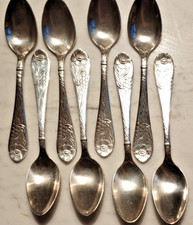 8 Teelöffel VILLEROY & BOCH Dekor *GARDEN* Brombeere Jugendstil 120 Silber  