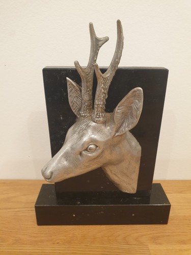 Rehbock skulptur metall - rehbock, auf