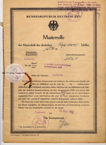 Musterrolle der mannschaft - musterrolle,