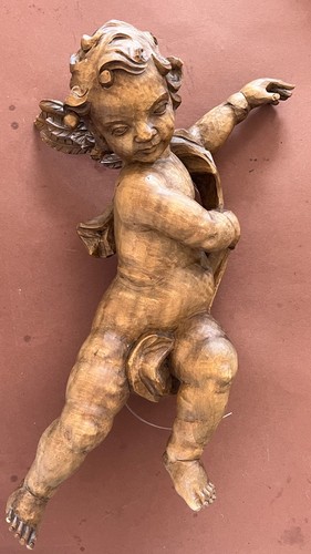 Alte holz figur engel - alte,