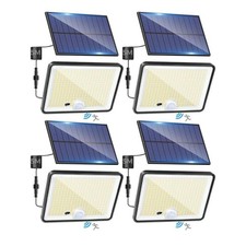LOTMOS 4 Stück Solarlampen für Außen mit Bewegungsmelder, 342 LED Aussenleuchte