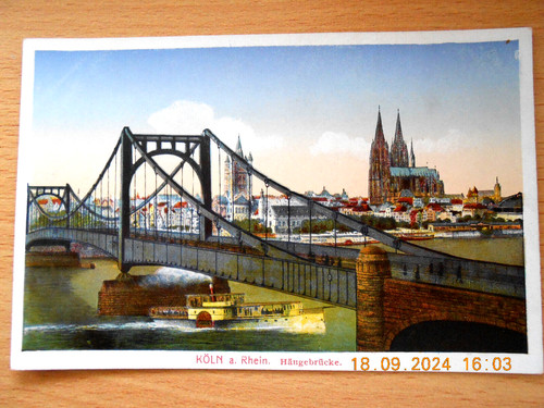 Köln rhein hängebrücke - kÖln, rhein,