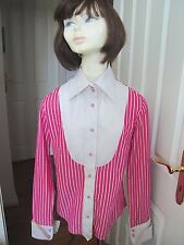 Soluzione pink candy stripe Bluse Plissee Latz Lolita Gouvernante Lollipop