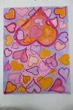 Wilhelm Klußmann Aquarell 2004 sign. Herzblätter 48x36cm N-1819