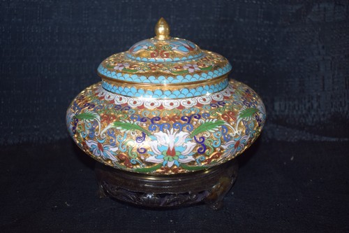 Cloisonné deckelvase china - cloisonné,