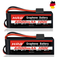 2Stück 4s 14,8V HRB 6000mAh Lipo Akku TRX  für RC Hubschrauber Auto LKW Flugzeug