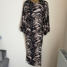 Biba Größe 16 Kleid Braun