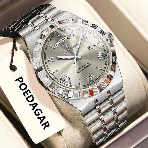 Poedagar herren uhr - uhr, edelstahl