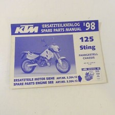 KTM 125 Sting Fahrgestell Ersatzteilkatalog Teilekatalog Handbuch 1998 A8256