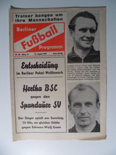 Berliner Pokalfinale 1959 Programmheft Hertha BSC Berlin-Spandauer SV