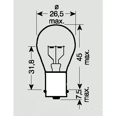 Lampe 6v21w ba15s stück - lampe,