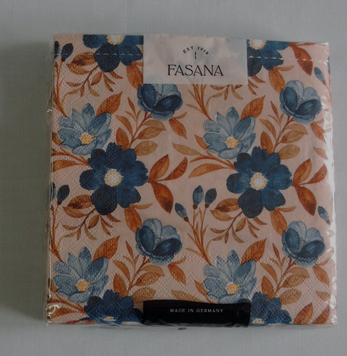 Servietten blumen blau 1 - 20,