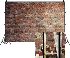 3x2m Vintage Red Brick Wall