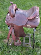 Baumloser Westernsattel A & M 1160 Breit Verstellbar Leder