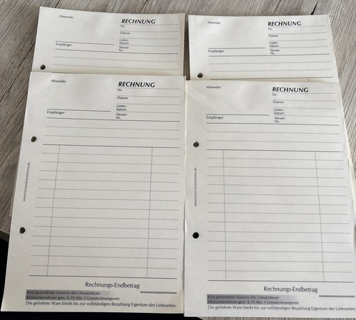 Rechnungsblock - 4x,