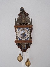 Holländische Wanduhr Zaanse Clock, „Nu Elck Syk Sin“  funktioniert perfekt 