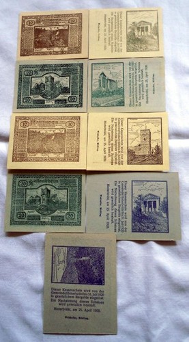 Banknoten notgeld der - notgeld,
