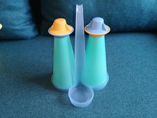 Tupperware Menage Essig Öl Junge Welle Salzstreuer Pfefferstreuer Gestell Tupper