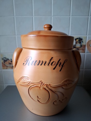 Rumtopf mit deckel braun 27cm - mit,