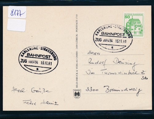 8177 bahnpost ovalstempel - bahnpost,