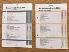 Vorwerk Finessen Club Thermomix Rezeptverzeichnis 2006 nach Alphabet / Rubriken