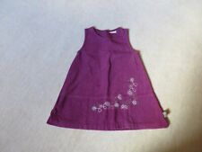 Mädchen  Feincordkleid , beere , mit Blumenstickereien, Gr. 80