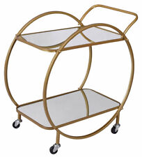Teewagen Gold Barwagen Hausbar Dinett Barschrank Servierschrank Art Deco Wagen