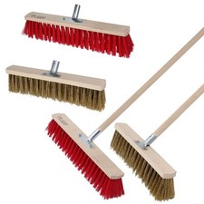 2 Stück Straßenbesen Kehrbesen Industriebesen wählbare Breiten mit / ohne Stiel