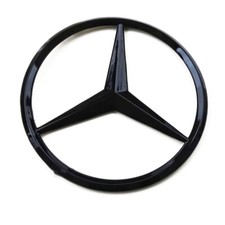 Für Mercedes Benz C-Klasse W205 Stern Emblem Heck Abzeichen Schwarz Glanz Auto