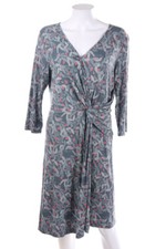 White Stuff dress Jersey Draping UK 14 = D 40 grey green